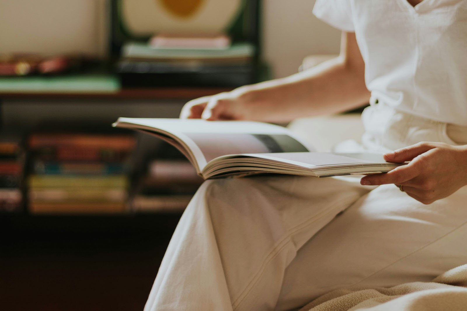 Woman Reads Anxiety Calming Scripture