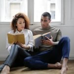 Woman Reads Anxiety Calming Scripture