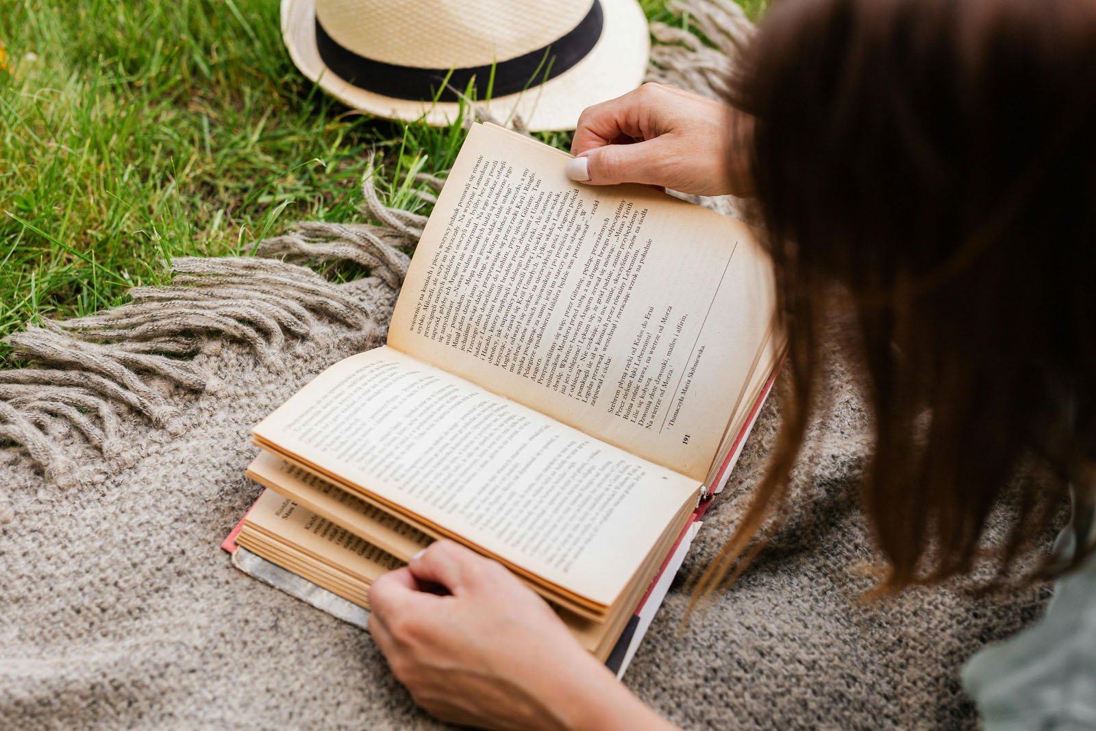 Woman Reads Anxiety Calming Scripture