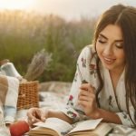 Woman Reads Anxiety Calming Scripture