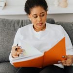 Woman Reads Anxiety Calming Scripture