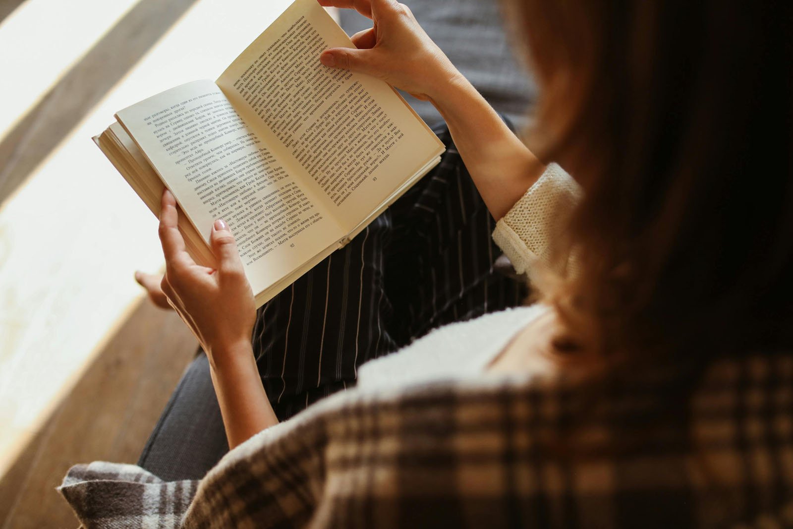 Woman Reads Anxiety Calming Scripture
