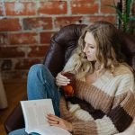 Woman Reads Anxiety Calming Scripture