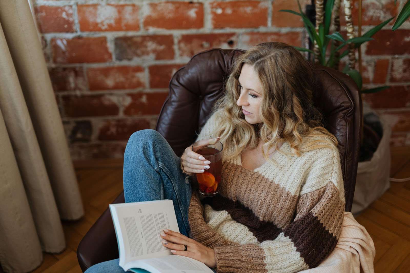 Woman Reads Anxiety Calming Scripture