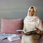 Woman Reads Anxiety Calming Scripture
