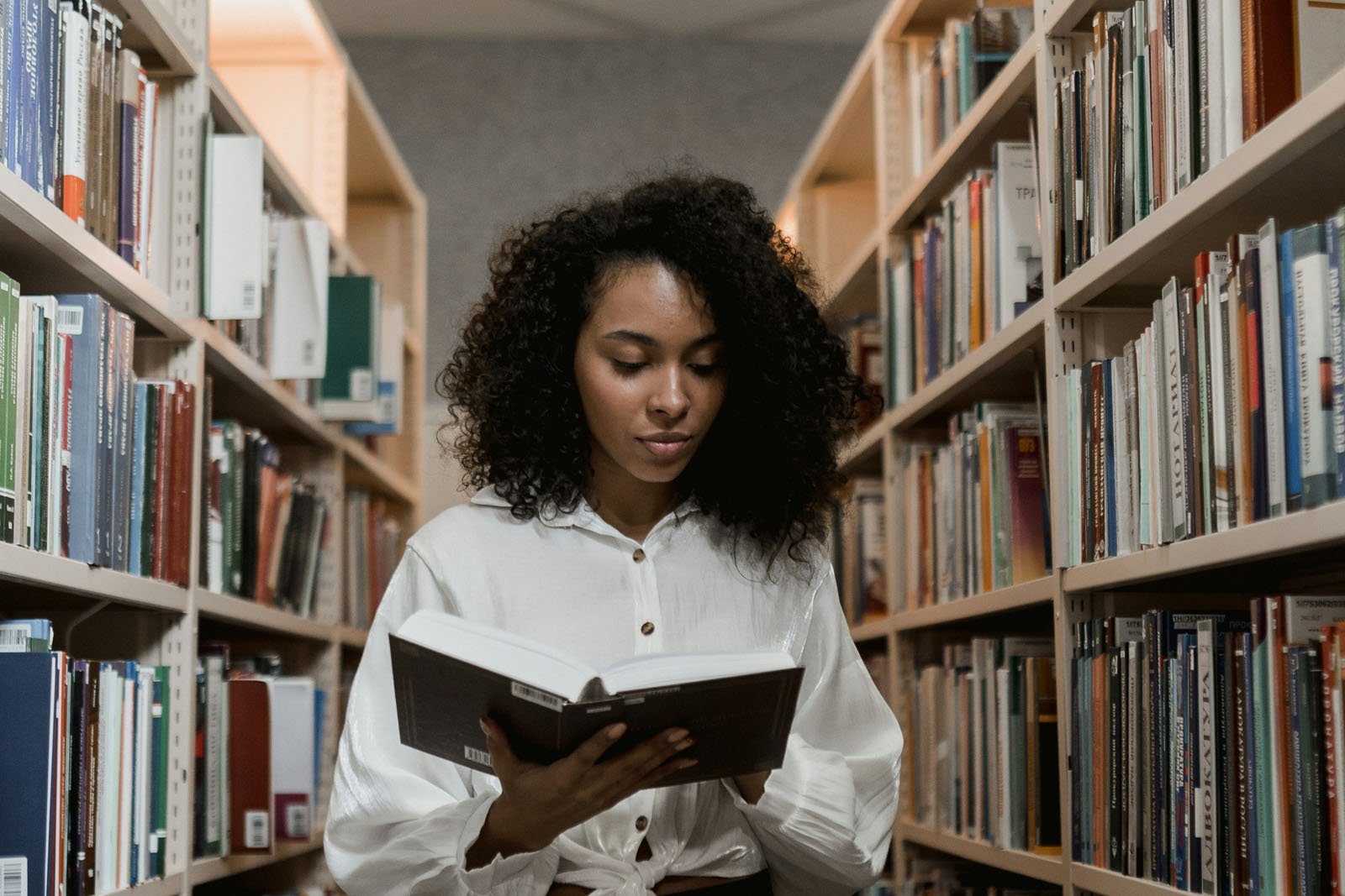 Woman Reads Anxiety Calming Scripture