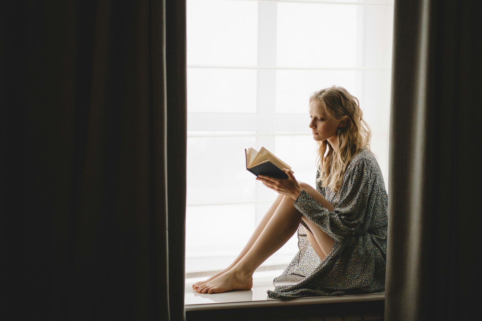 Woman Reads Anxiety Calming Scripture
