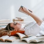Woman Reads Anxiety Calming Scripture