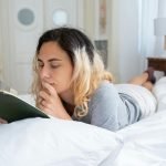 Woman Reads Anxiety Calming Scripture