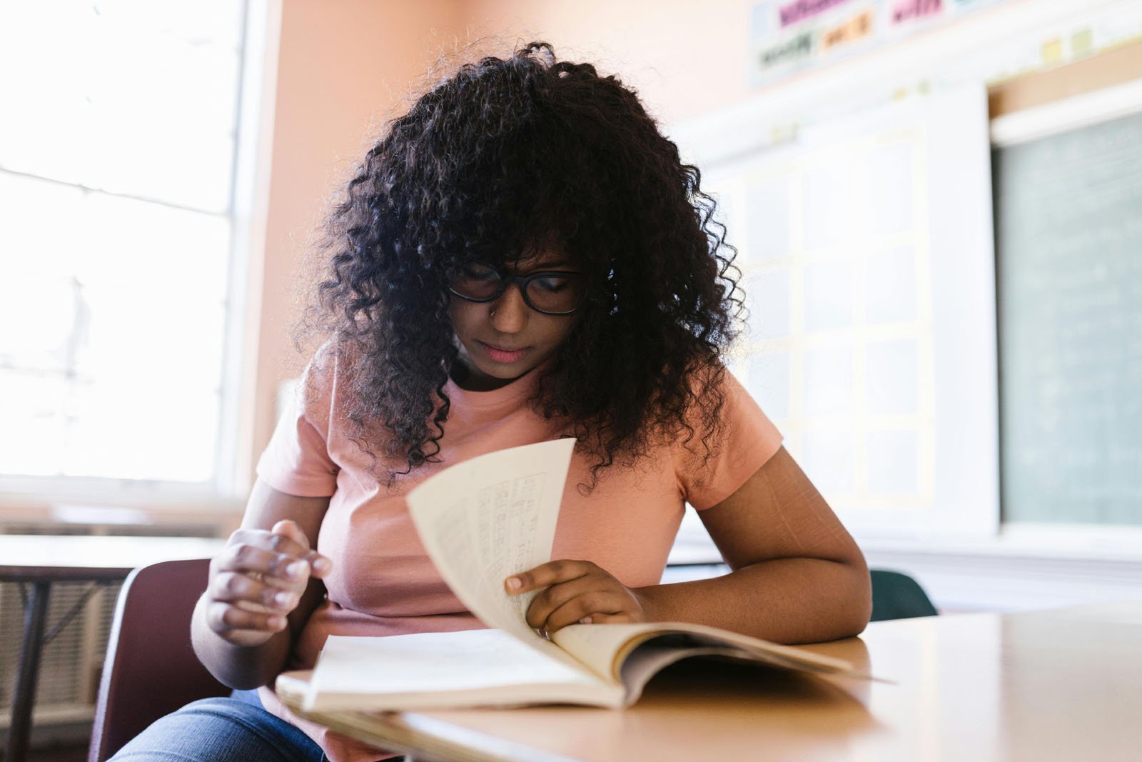 Woman Reads Anxiety Calming Scripture