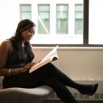 Woman Reads Anxiety Calming Scripture