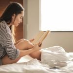 Woman Reads Anxiety Calming Scripture