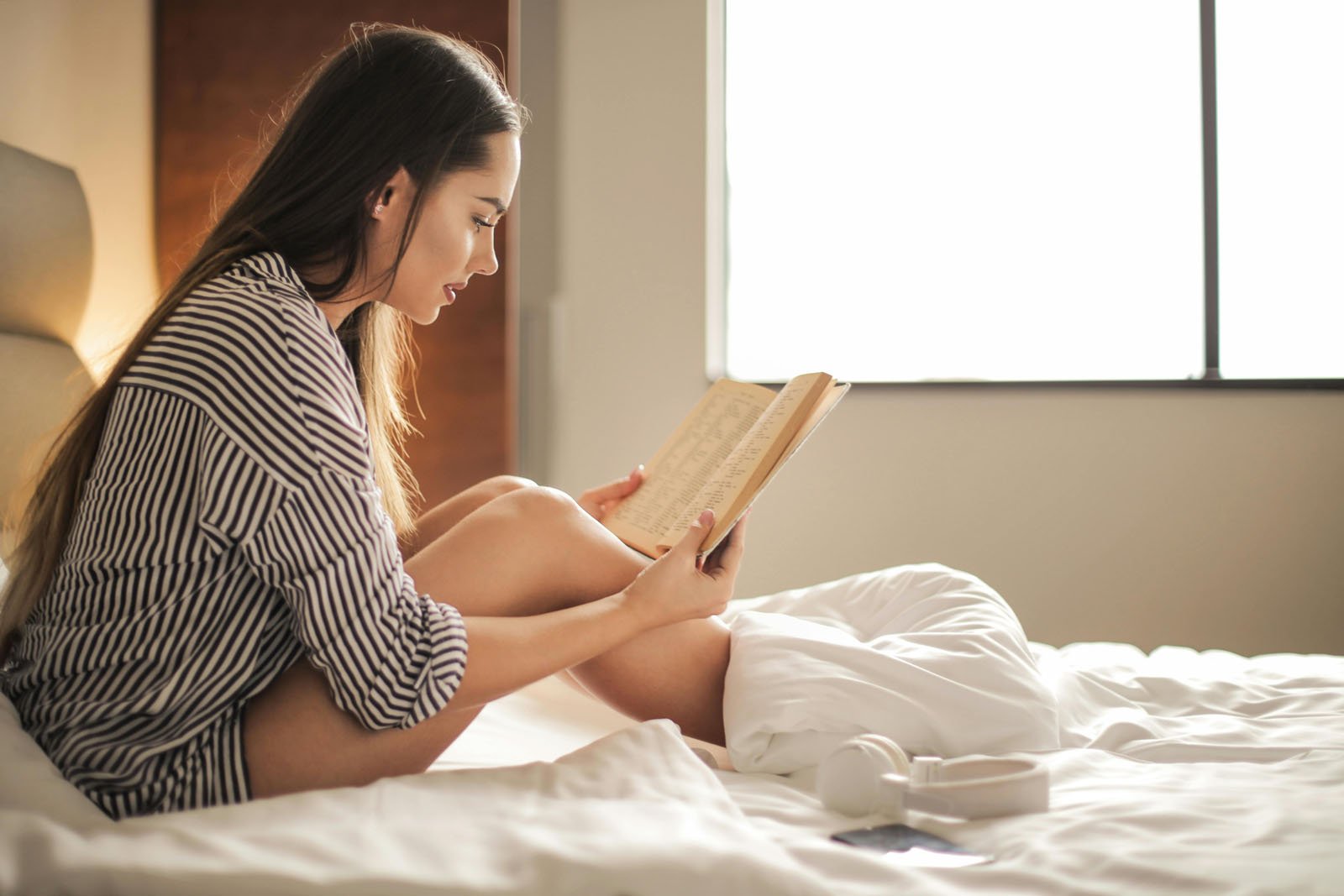 Woman Reads Anxiety Calming Scripture
